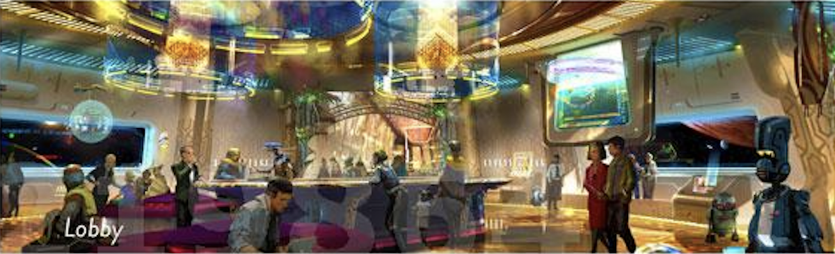 Concept Art, Star Wars "Starship" resort at Walt Disney World