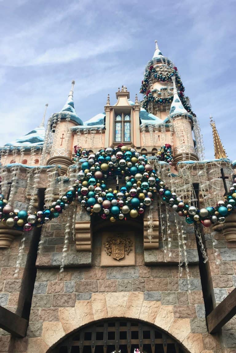 Disneyland Castle Upclose Front Holiday