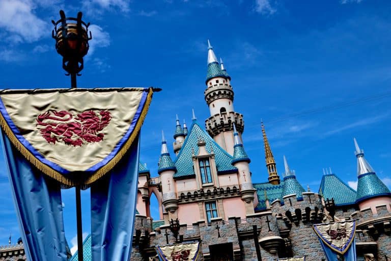 Disneyland Castle with Banner