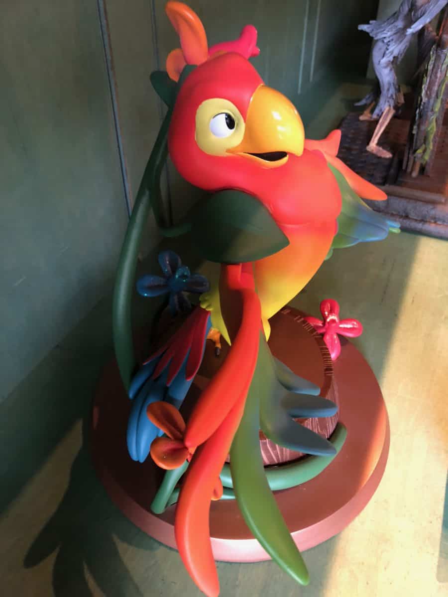 A medium figurine of Jose from "Walt Disney's Enchanted Tiki Room," at the Disneyland Resort