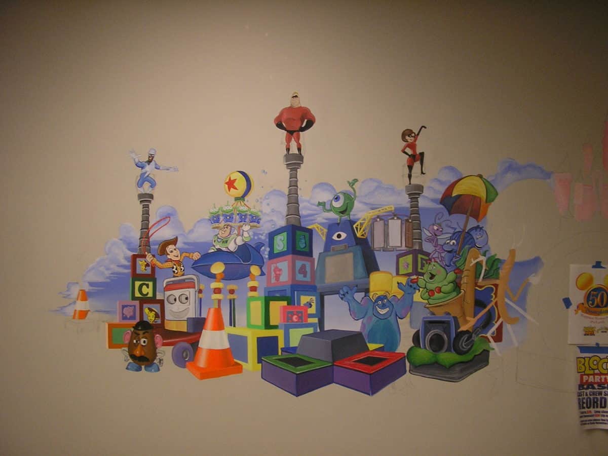 Disneyland Parade Timeline Mural: Disneyland Resort 50th Anniversary