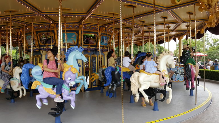 Fantasia Carousel at Gardens of Imagination, Shanghai Disneyland, Summer 2018.