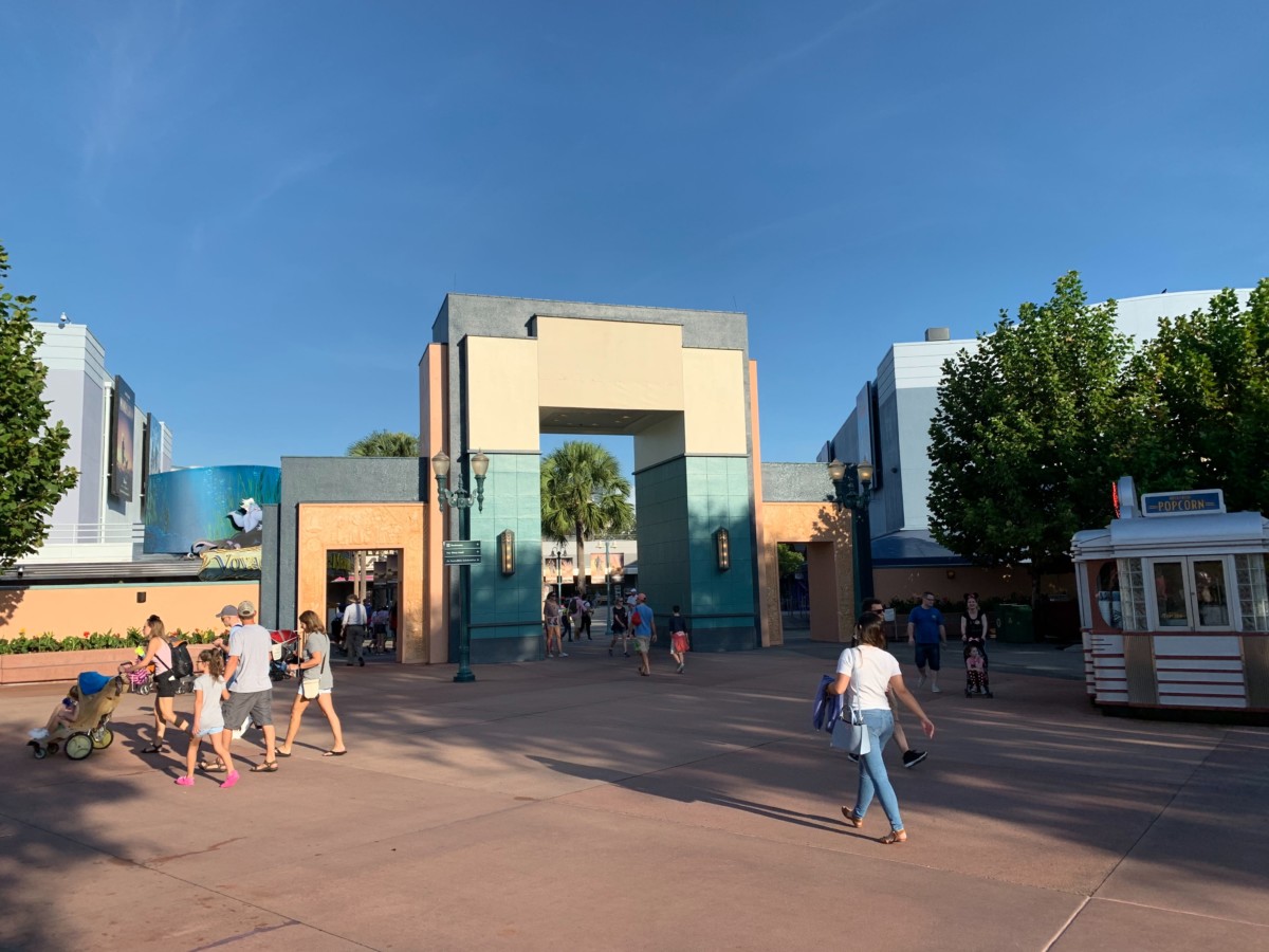 Photos Iconic Hollywood Studios Logo Animation Courtyard Archway Sign Removed Wdw News Today