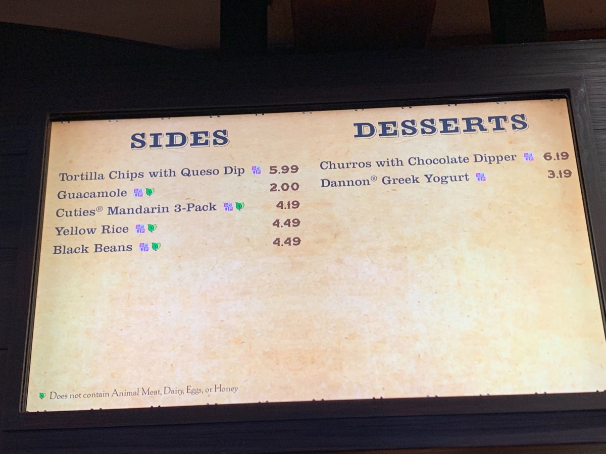 plant based menus magic kingdom oct 2019 23