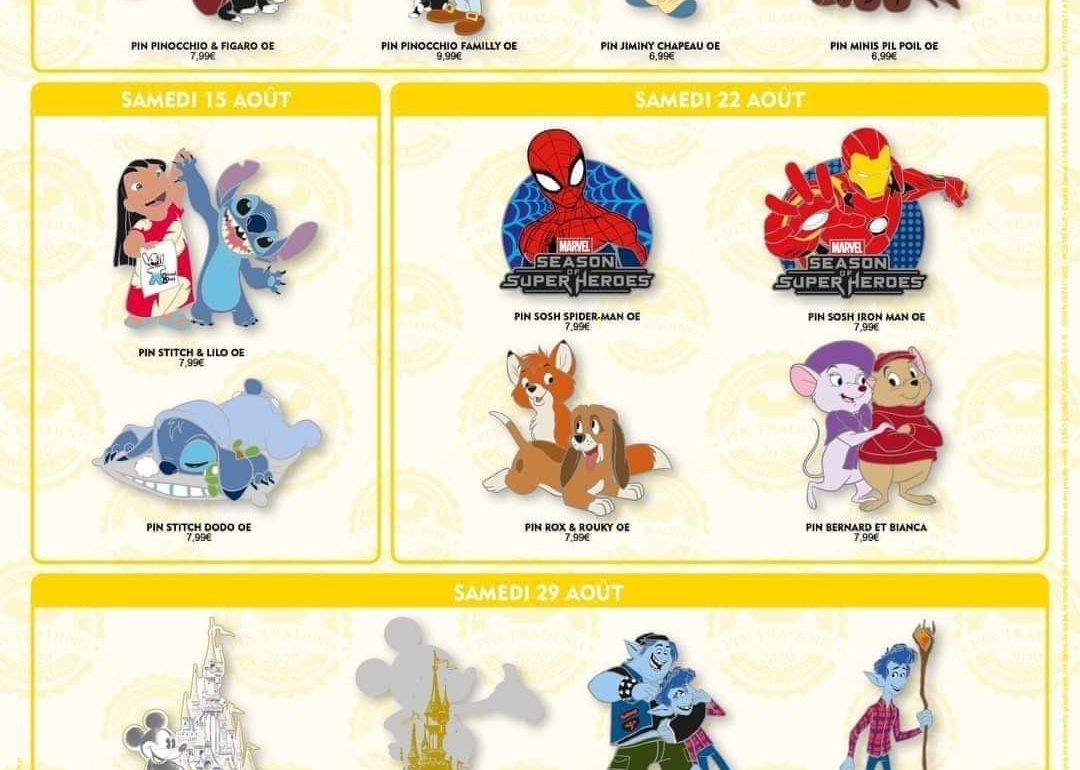 August 2020 Pin Trading Releases Revealed For Disneyland Paris WDW