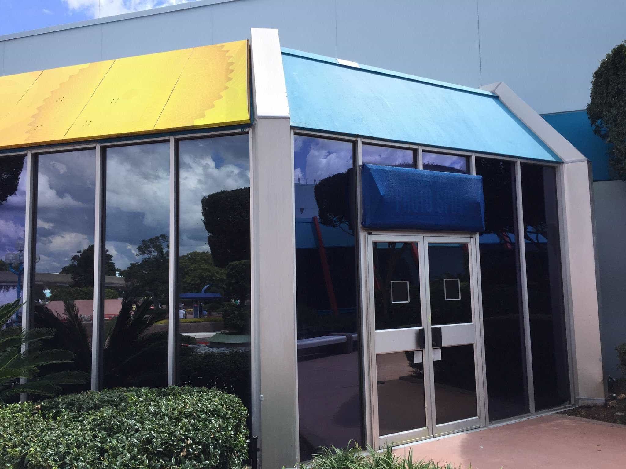 The new location under wraps a few weeks ago.