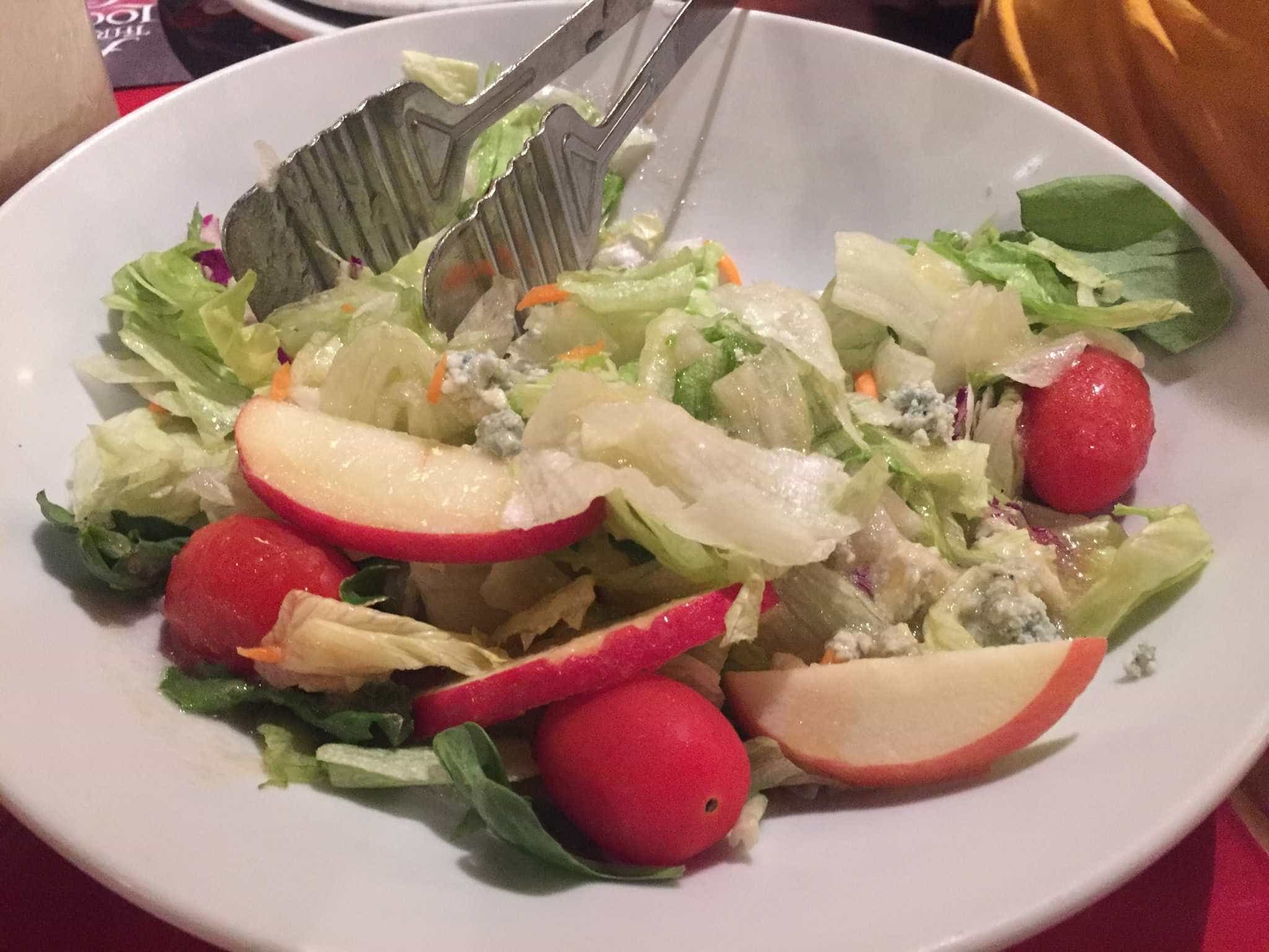Mixed greens covered in an Apple Vinaigrette