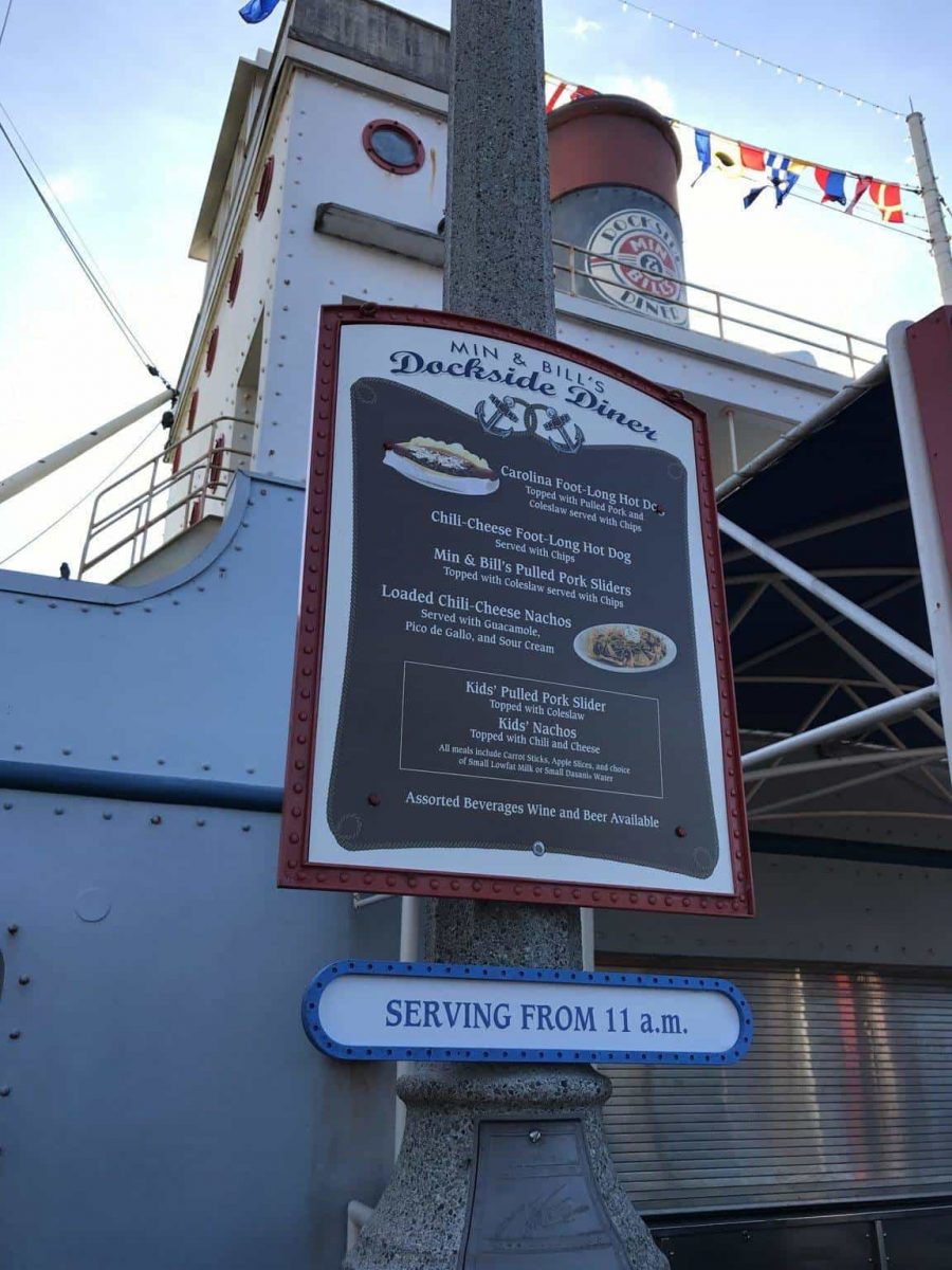 Min and Bill's Dockside Diner Menu