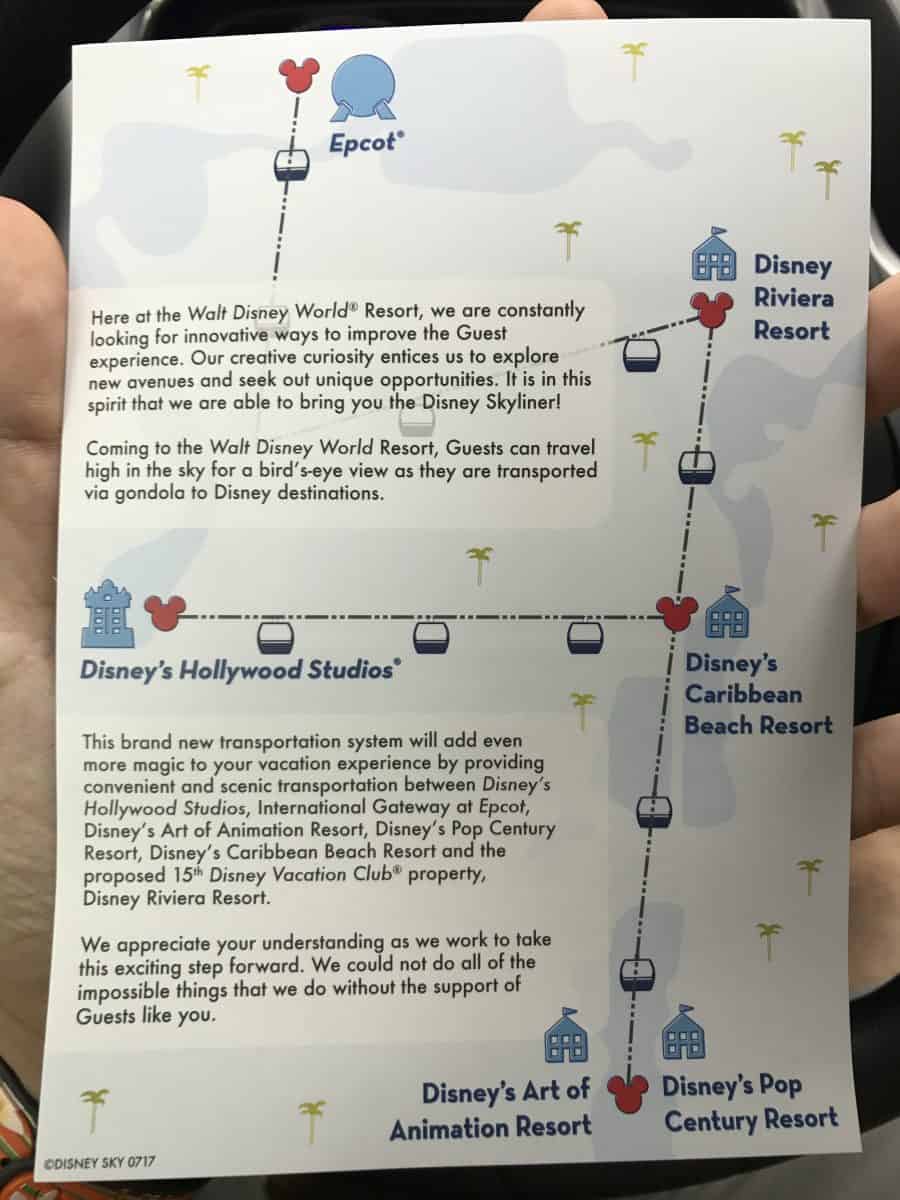 PHOTOS: Disney is Distributing Promotional Pamphlets on the Skyliner Gondola System