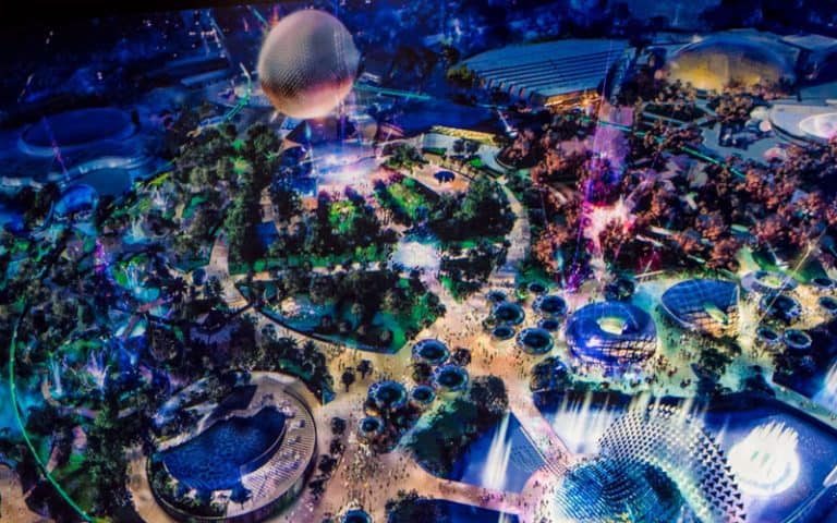Concept art of the new look for Future World at Epcot
