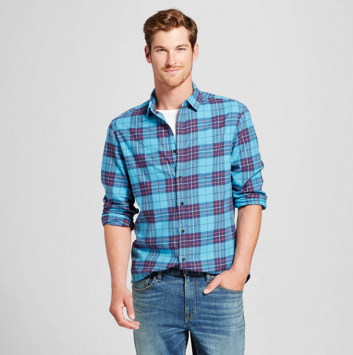 Long Sleeve Flannel Button Down Shirt - $24.99