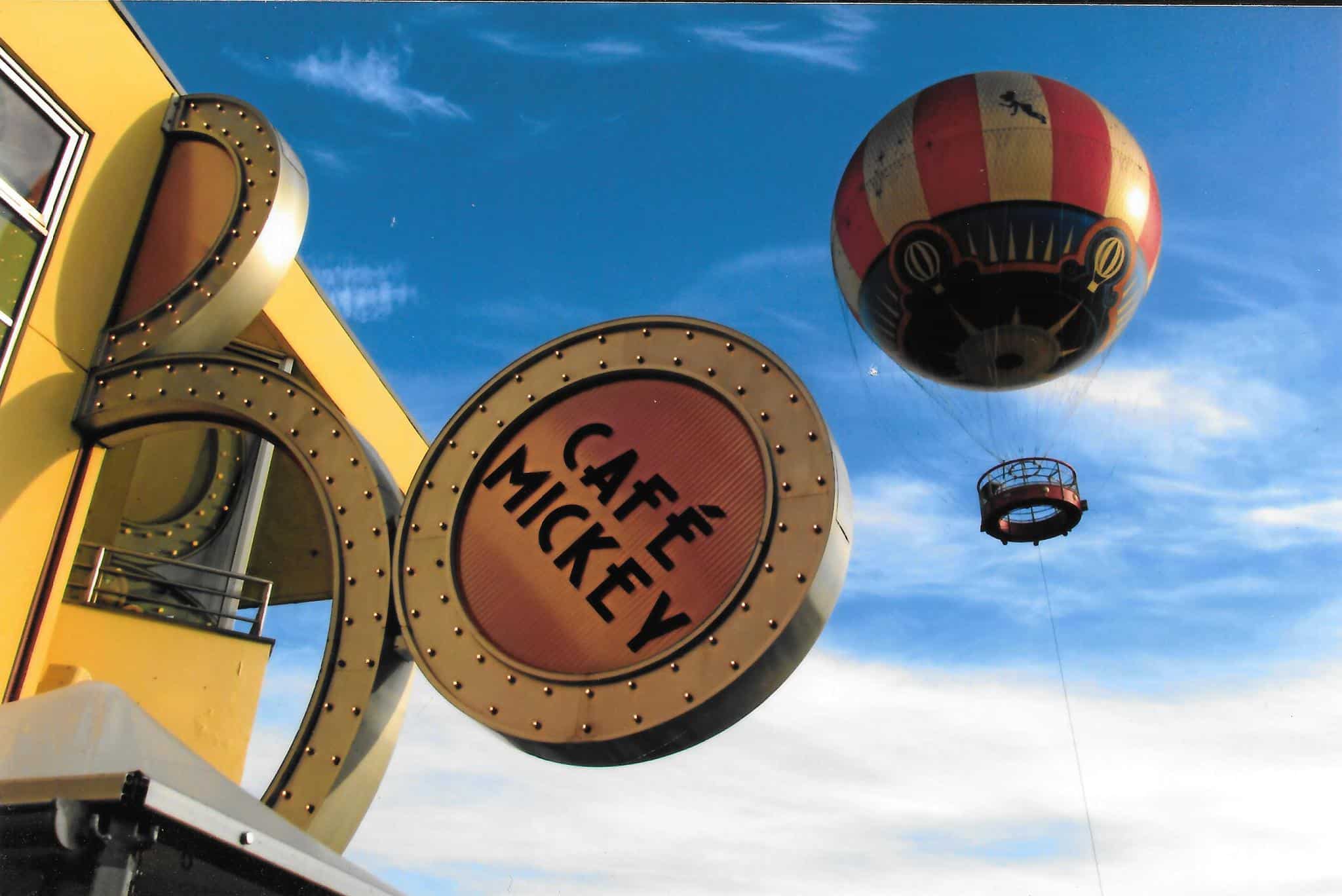 cafe mickey at disneyland paris with balloon