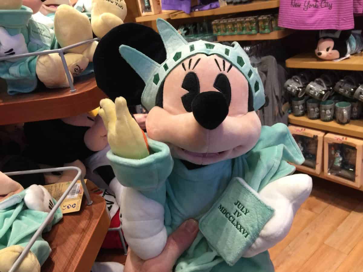 minnie mouse statue of liberty plush