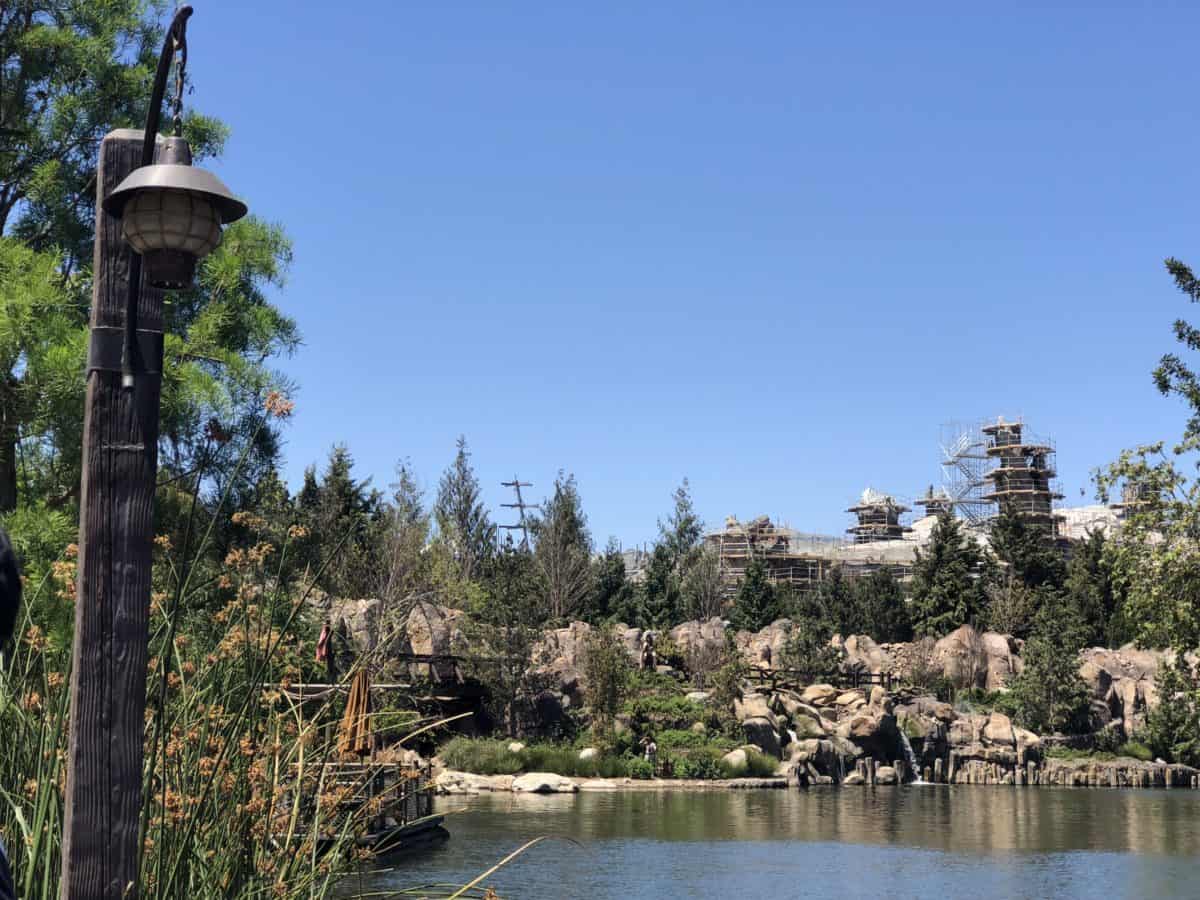 A photo of the construction of Star Wars: Galaxy's Edge, taken May 16, 2018