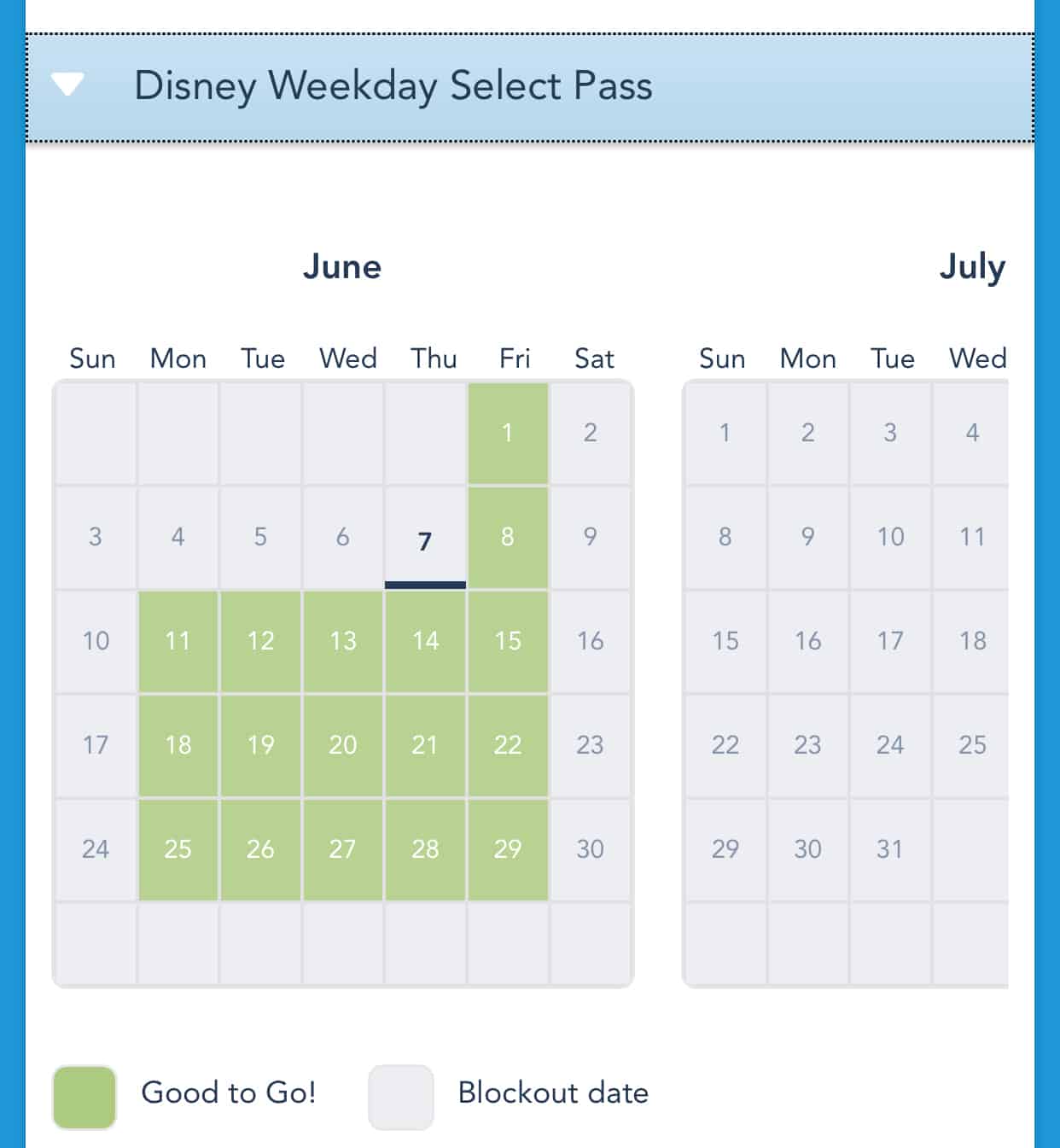 Disney Theme Park Select Annual Pass Blockout Dates Theme Image