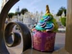 Disneyland Iridescent Cupcake with "it's a small world"