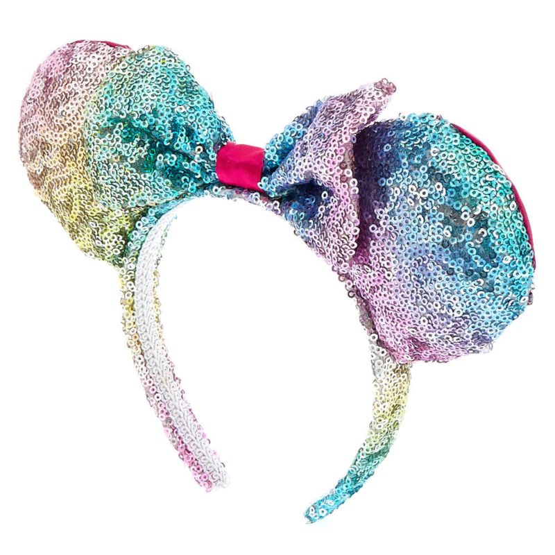 Disney Parks Mickey 2018 Festival Red Bow Sequins Minnie Mouse Ears Cos Headband