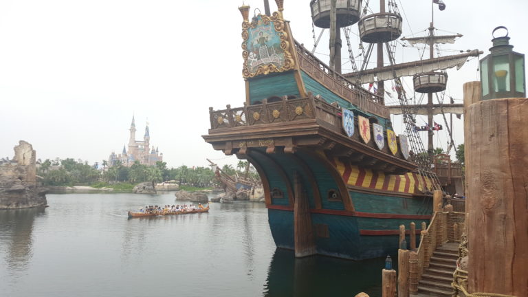 Back of Siren's Revenge at Treasure Cove Shanghai Disneyland