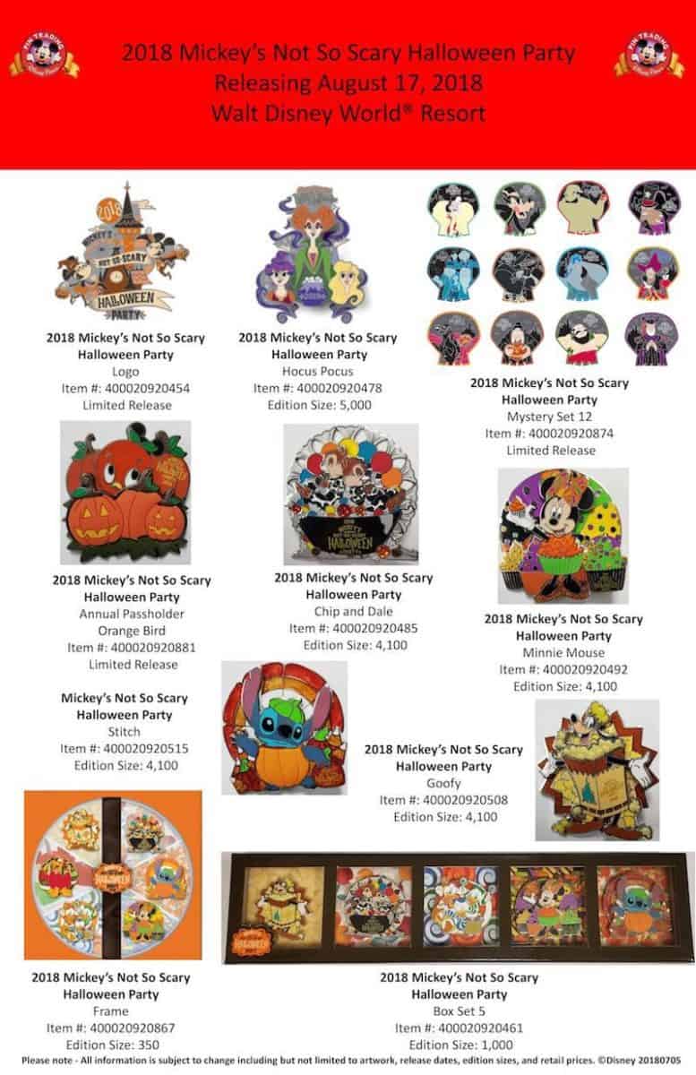 2020 annual passholder halloween pin 2018 Mickey S Not So Scary Halloween Party Pins Releasing August 17th Wdw News Today 2020 annual passholder halloween pin