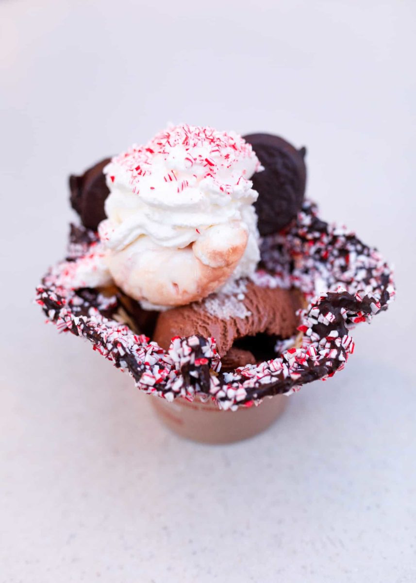 Clarabelle's Hand Scooped Ice Cream - Chocolate Peppermint Ice Cream Sundae