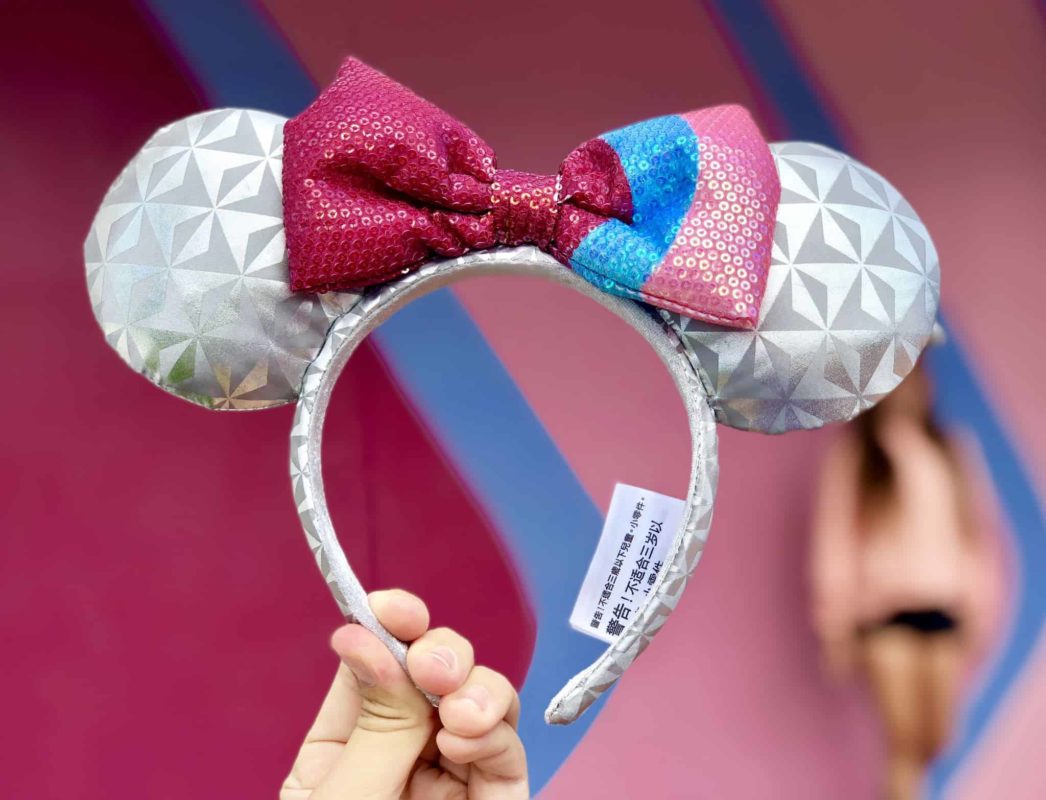 Disney Parks Minnie Mouse Ears Bow Headband Germany Epcot Flag World Showcase