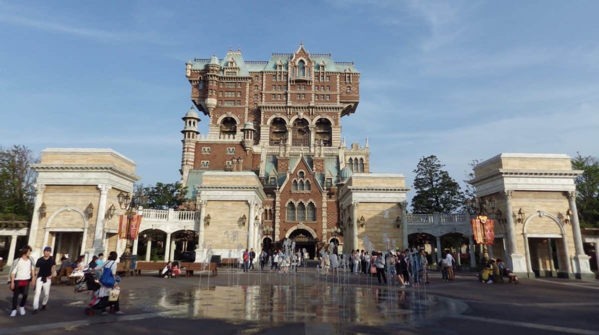 Waterfront Park View of the Tower of Terror at Tokyo DisneySea