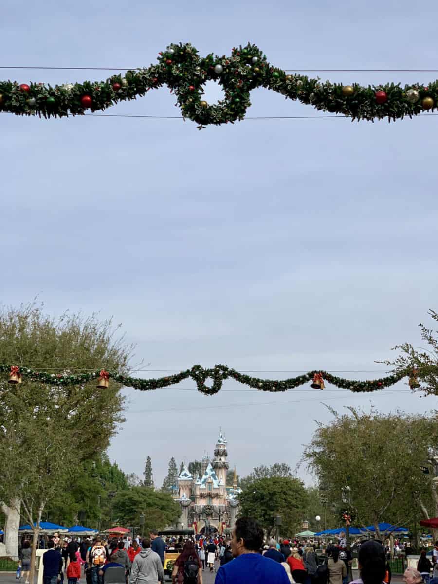 Disneyland Park Festival of Holidays Main Street Mickey Garland Christmas