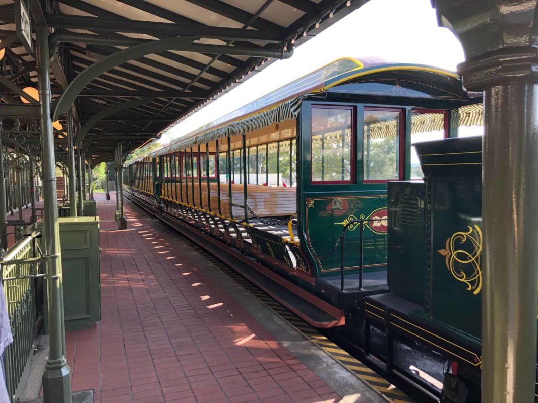 walt disney on a train