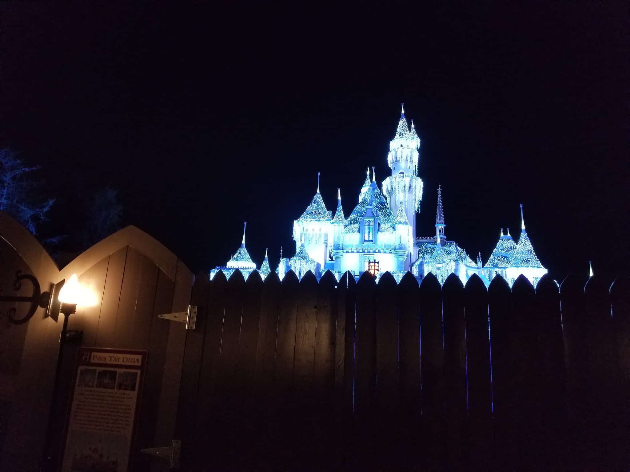 Disneyland Resort 1/9/19 sleeping beauty castle refurb night