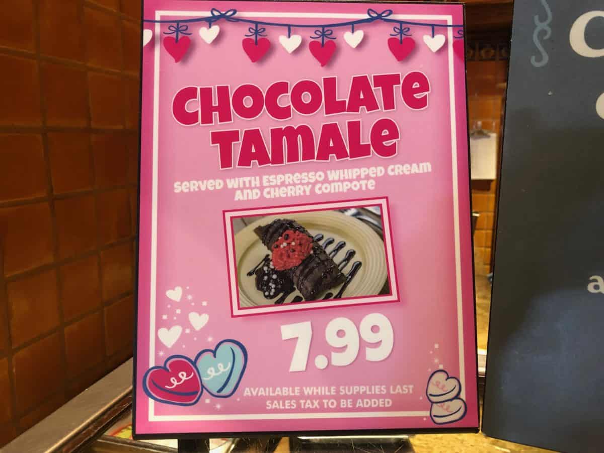 Rancho del Zocalo Molcajete Platter Chocolate Tamale Valentine's Month at Disneyland Park