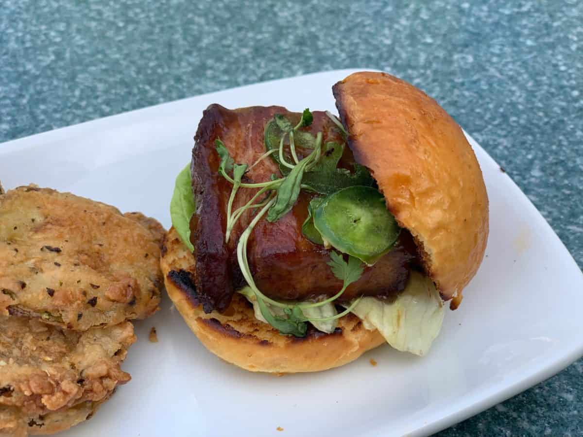 southern pork belly sliders and chocolate lava cake river belle terrace disneyland