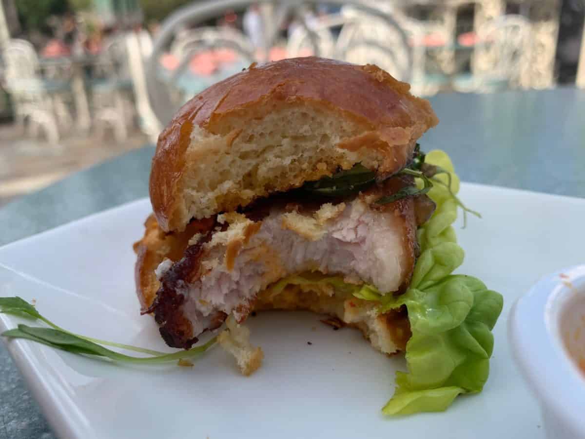 southern pork belly sliders and chocolate lava cake river belle terrace disneyland