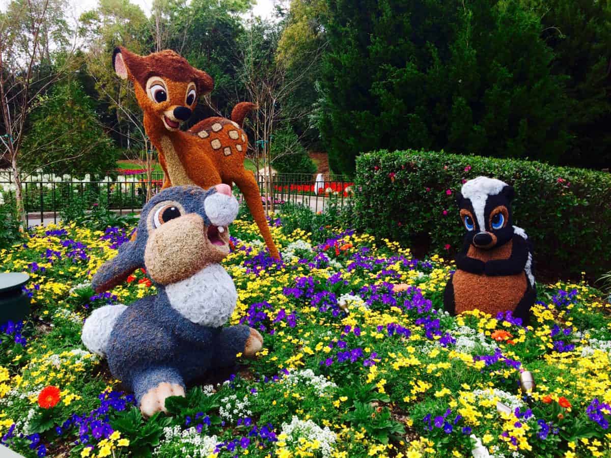 flower and garden bambi topiary