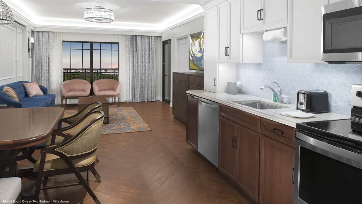 One Bedroom Villa Dining and Kitchen Area