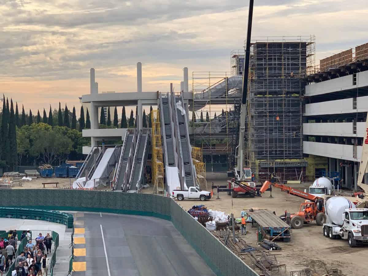 New Parking Structure construction Disneyland Resort