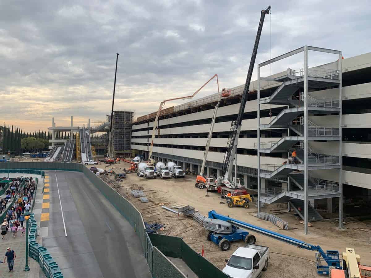 New Parking Structure construction Disneyland Resort