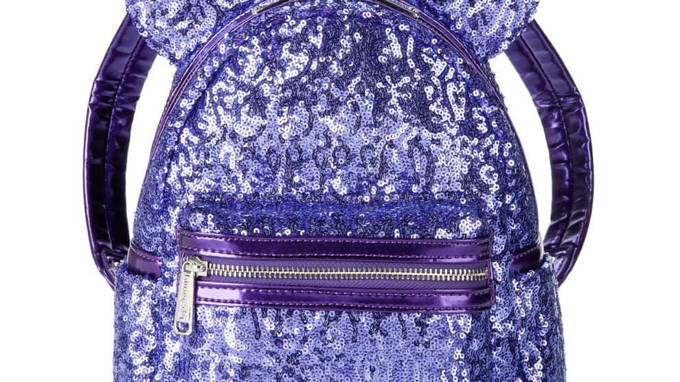 minnie mouse potion purple sequined mini backpack by loungefly