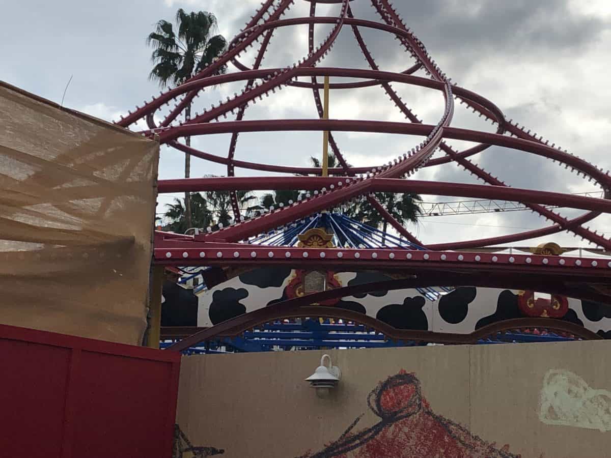 PHOTO REPORT Disney California Adventure Lunar Festival Construction Updates jessie's critter carousel