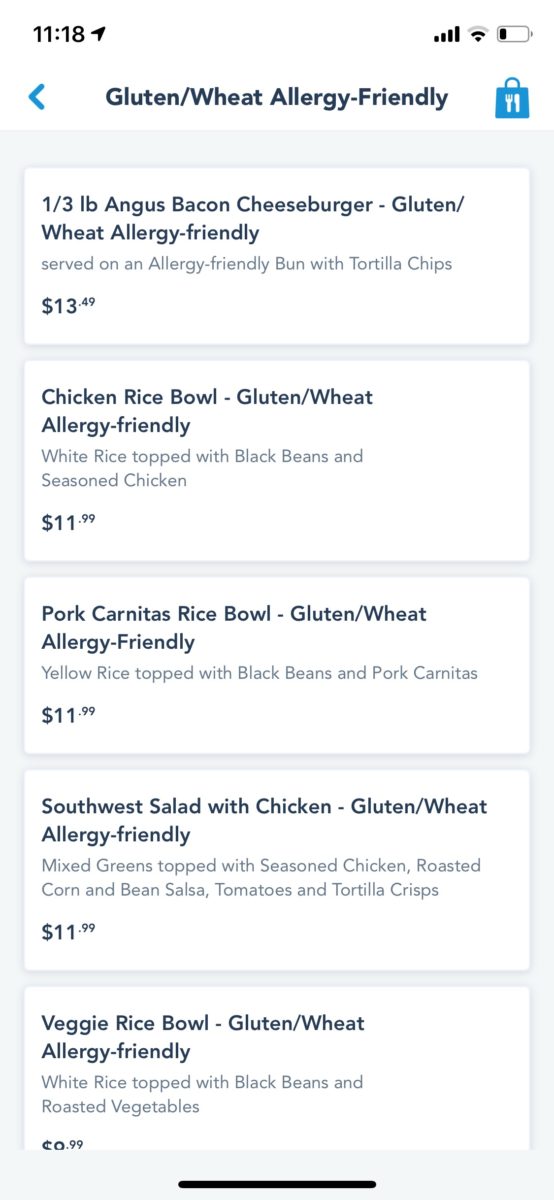mobile order new interface my disney experience 2019 allergies dining walt disney world