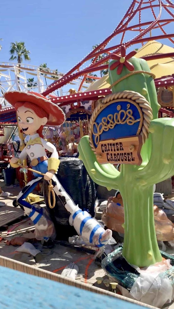 Jessie's Critter Carousel Pixar Pier Disney Caliornia Adventure March Update