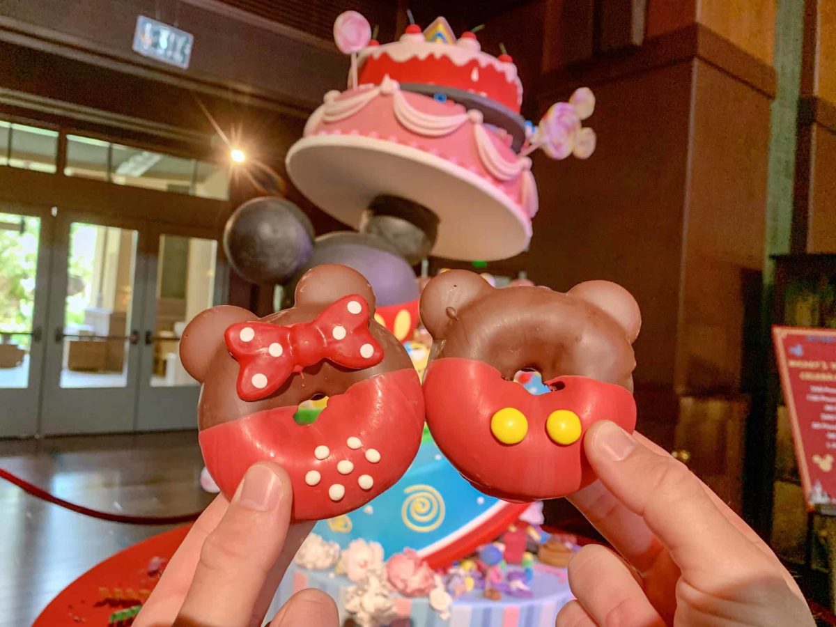 Mickey and Minnie Celebration Cake Donuts Get Your Ears On Celebration Disney's Grand California Hotel and Spa