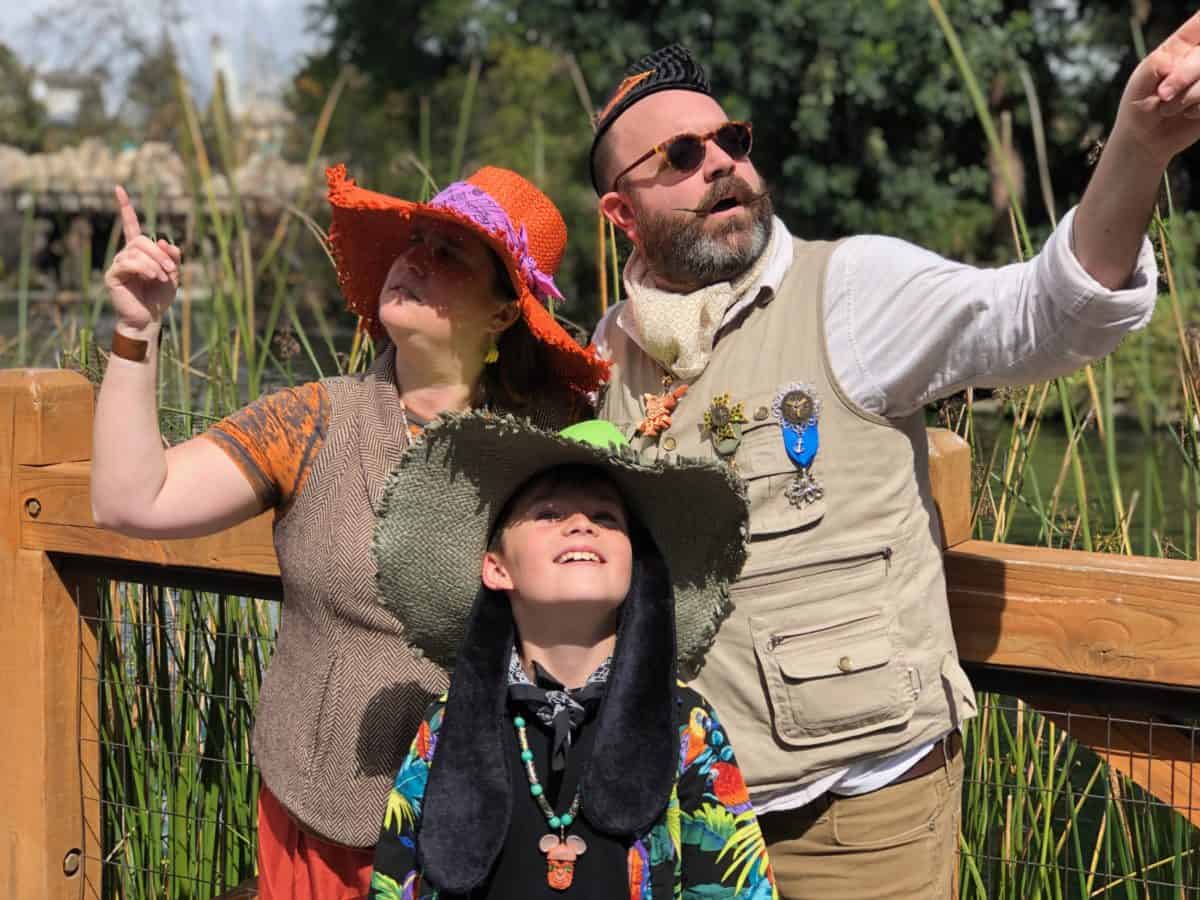 Costumed families and friends spilled out of Adventureland into Critter Country.