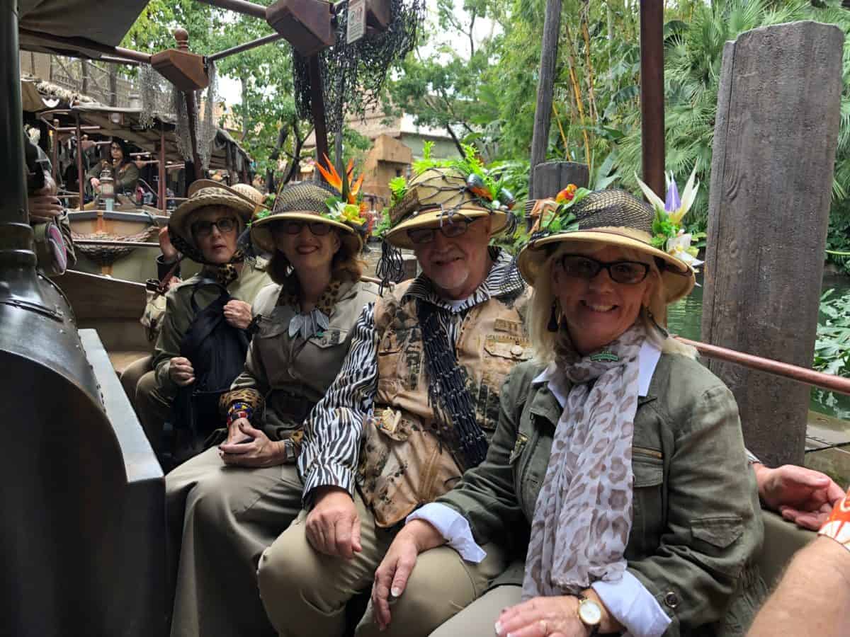 On board the World Famous Jungle Cruise, guests fit the theming perfectly.