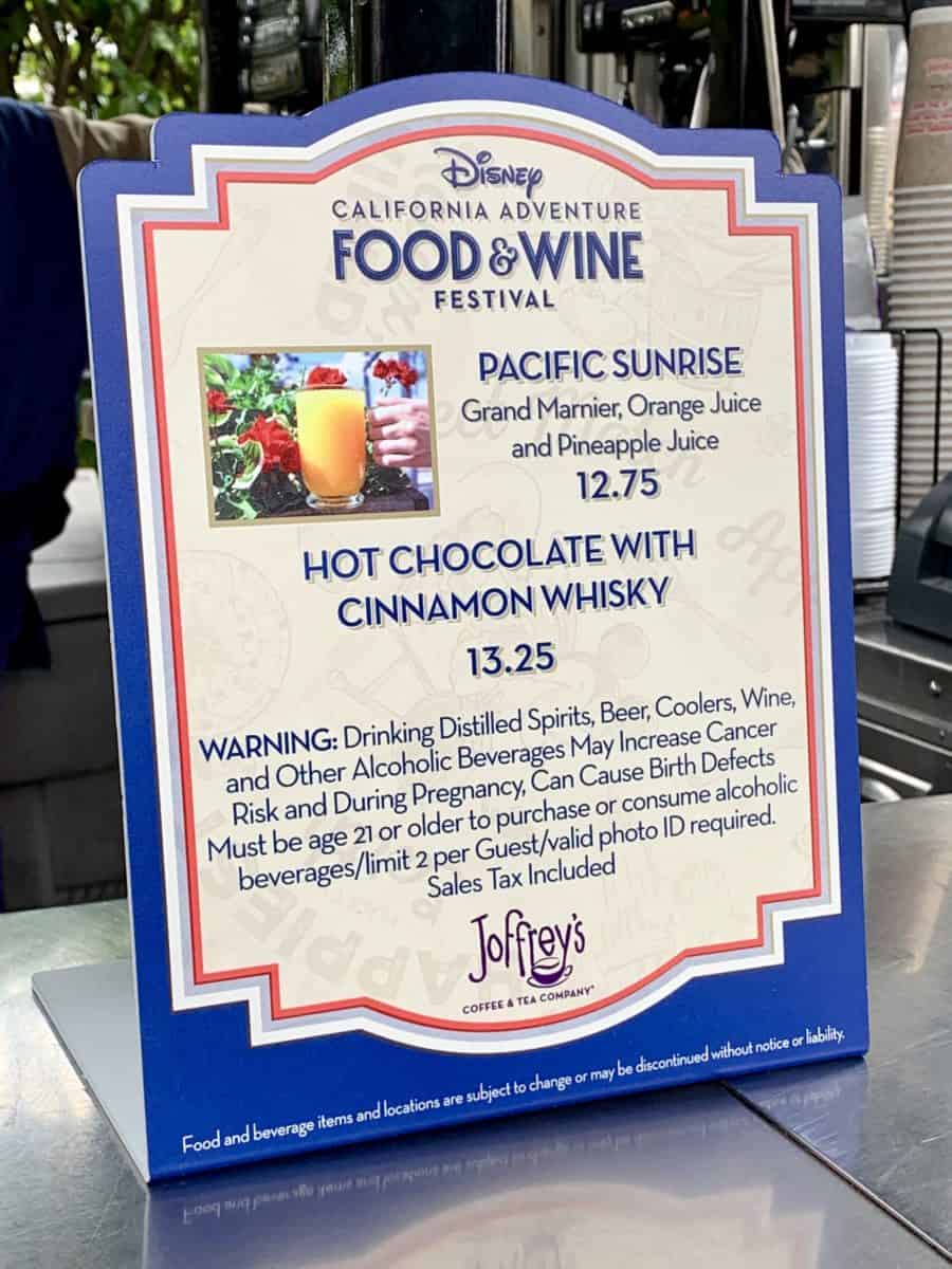 pacific sunrise gourment coffee cart dca food and wine festival 2019