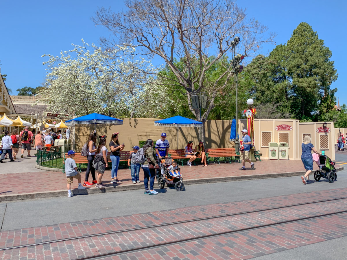 Construction outside of Jolly Holiday