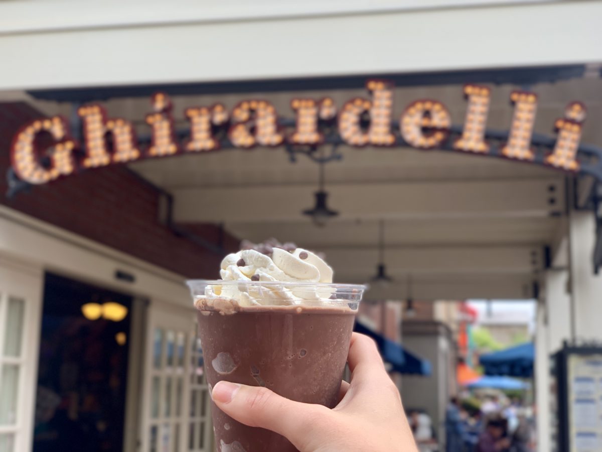 Frozen Hot Cocoa Ghirardelli Soda Fountain and Chocolate Shop Disney California Adventure