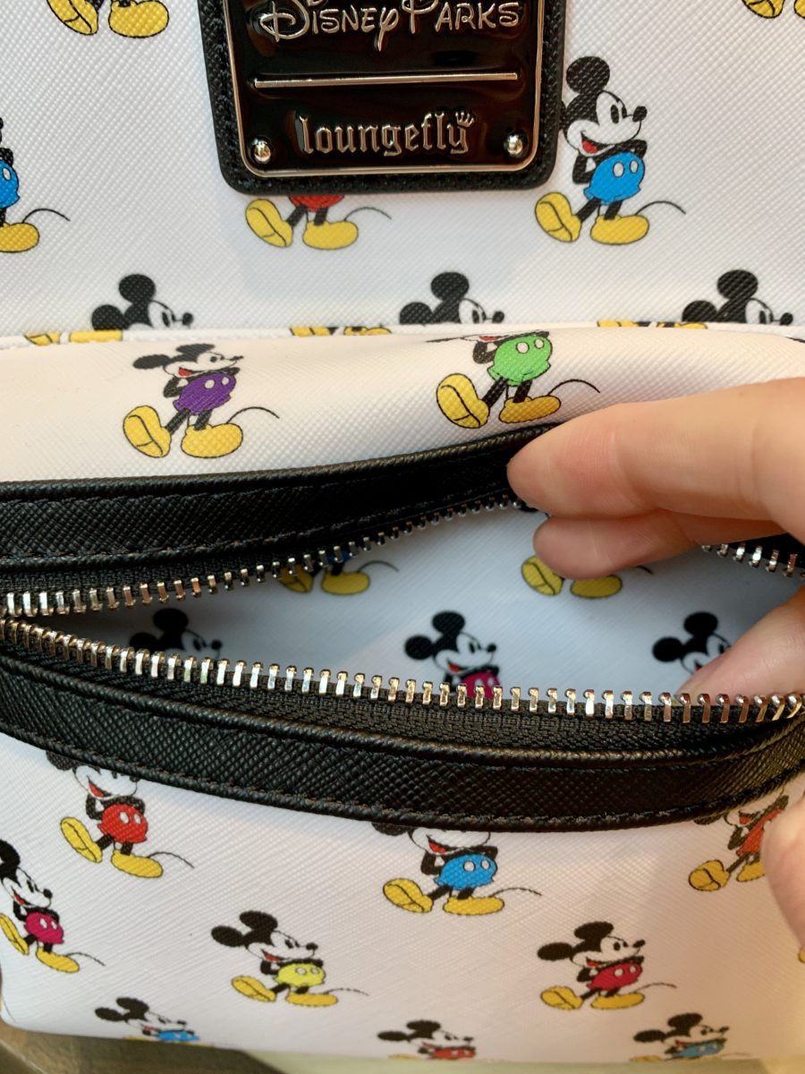 Mutli-Colored Mickey Mouse Loungefly Backpack and Wallet Disneyland Resort