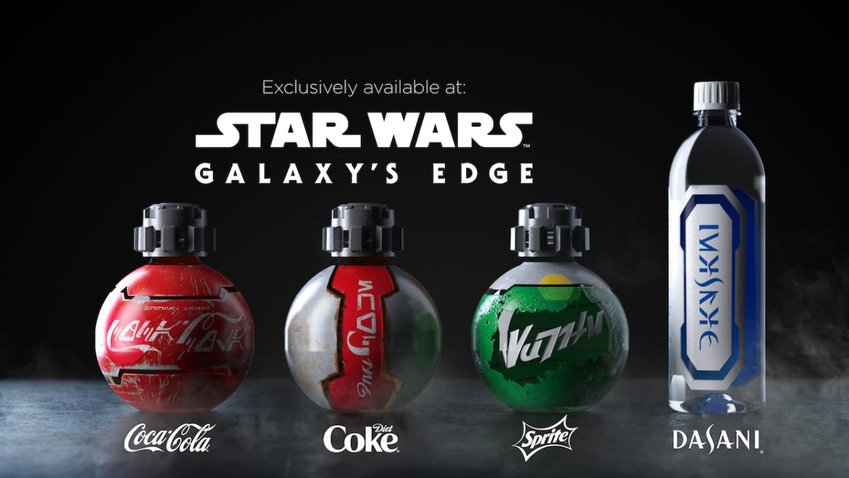 Kat Saka's Kettle Coca-Cola Diet Coke Sprite Dasani Bottles Star Wars Galaxy's Edge