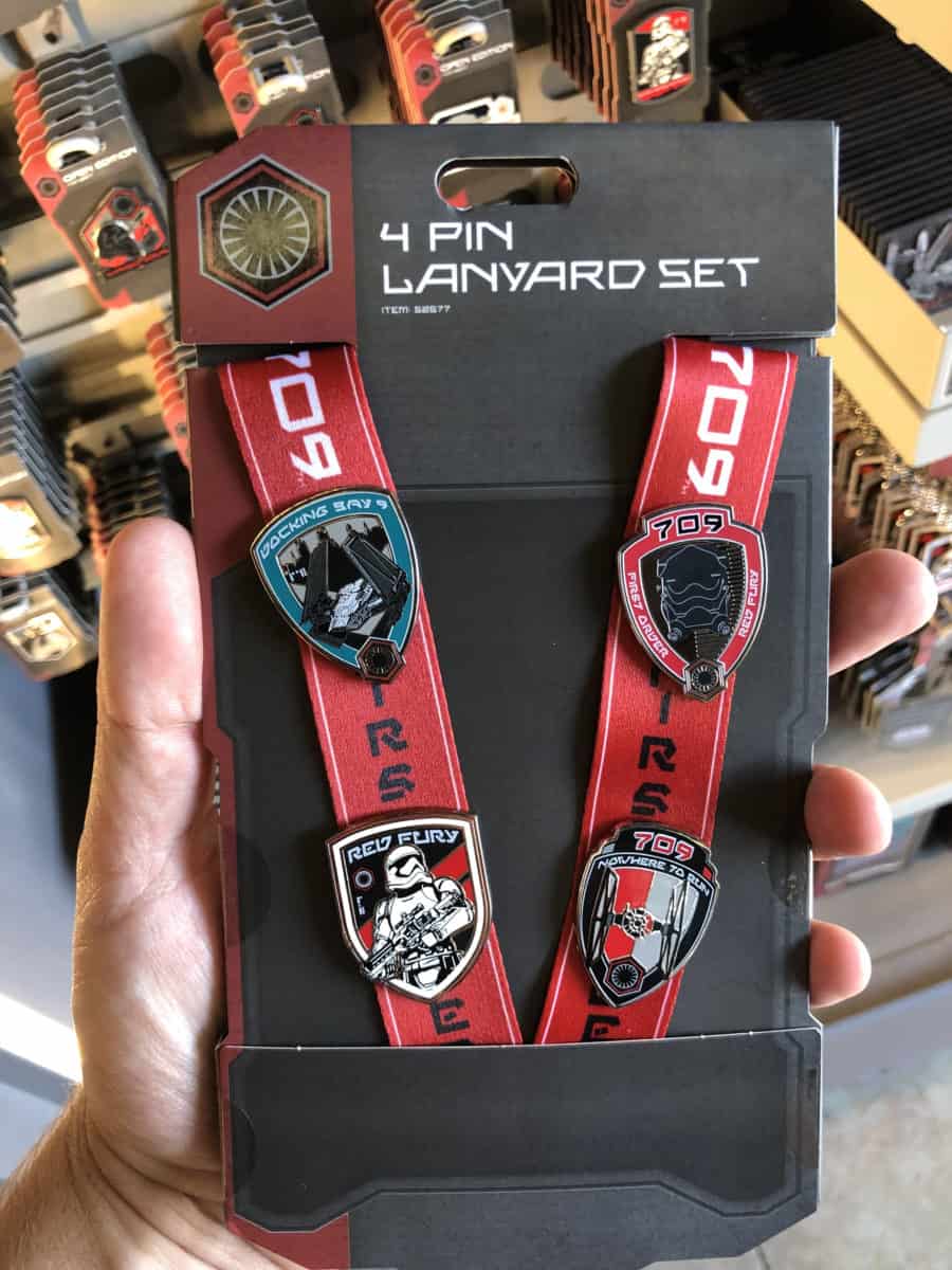 Star Wars Galaxy's Edge 6 Pins w/ Black Spire Outpost Lanyard & Resistance Medal 