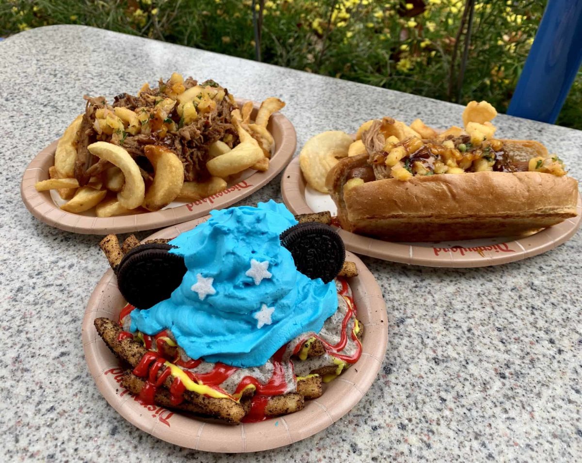 Award Wieners Seasonal Menu Items Lava Dog Lava Fries Funnel Cake Fries Disney California Adventure
